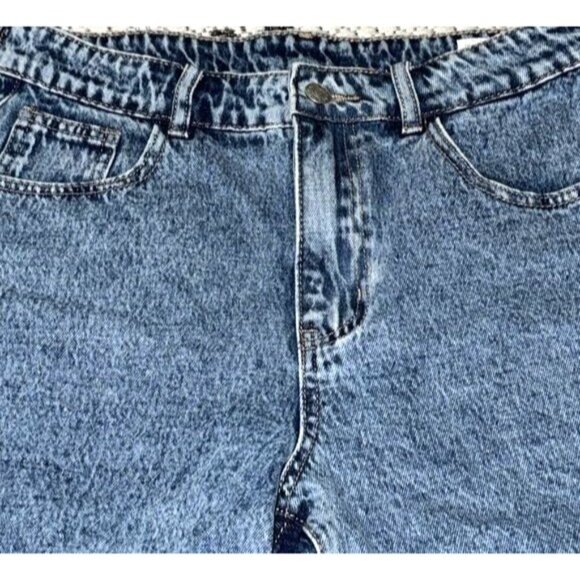 Shein Womens High-Waisted Blue Denim Shorts Size 30 - Picture 4 of 10